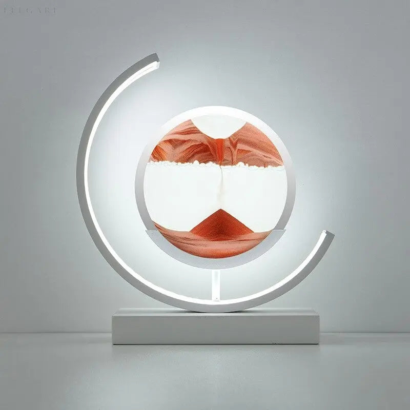 Calming Table Lamp with Colorful Sand Art Design