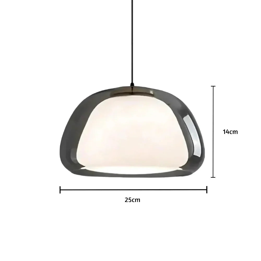 Sleek Glass Pendant Light for Kitchen Island