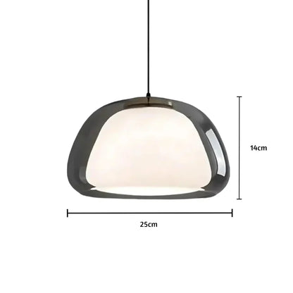 Sleek Glass Pendant Light for Kitchen Island