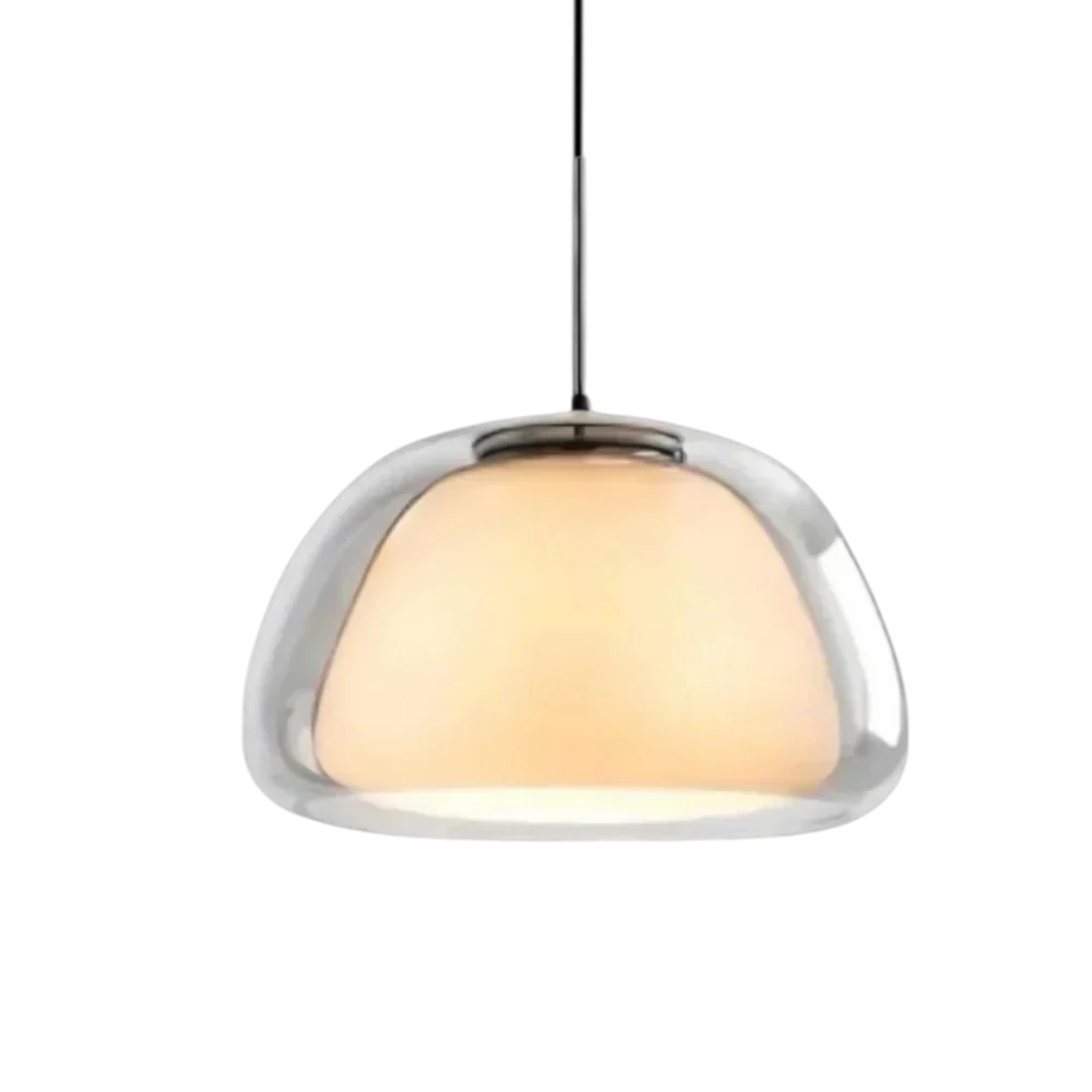 Sleek Glass Pendant Light for Kitchen Island