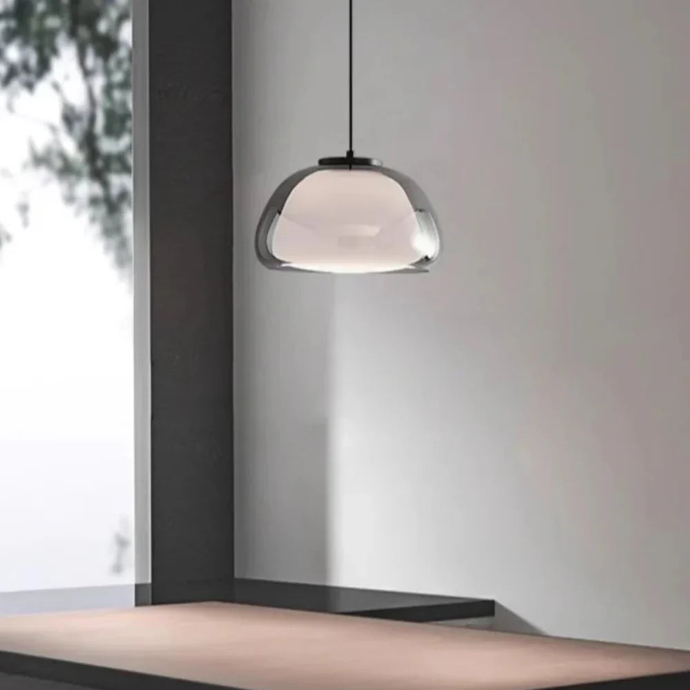 Sleek Glass Pendant Light for Kitchen Island