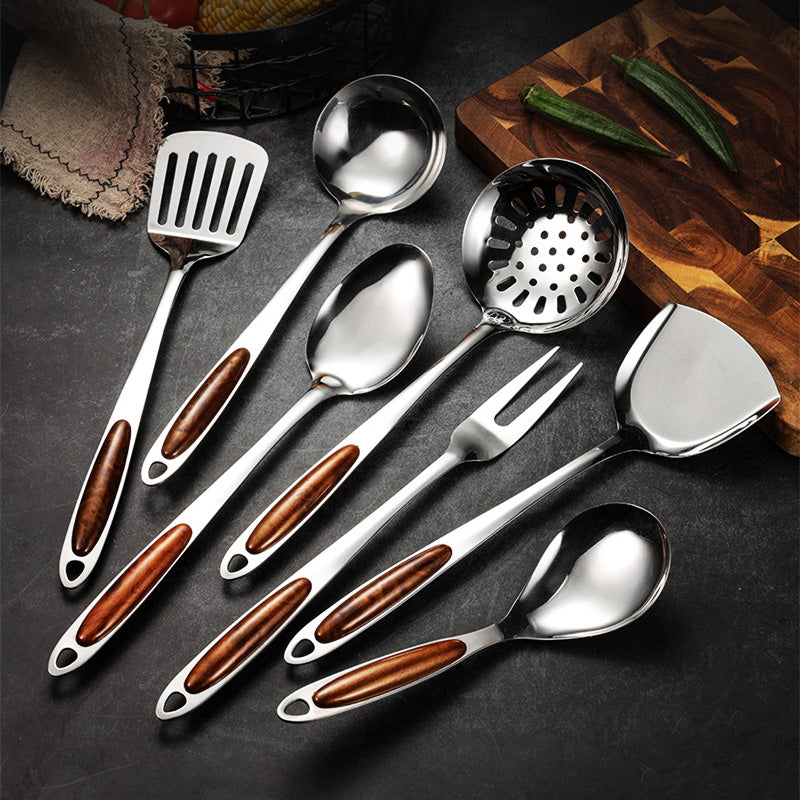 Premium Kitchen Tool Set with Wooden Grip Handles - Cofik