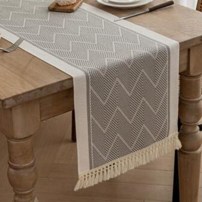 Colorful Woven Geometric Table Runner