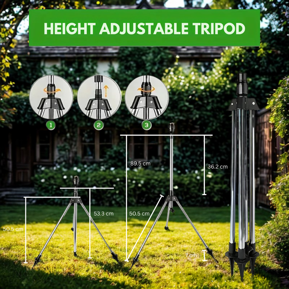 Easy Rotate 360° Metal Lawn Sprinkler System