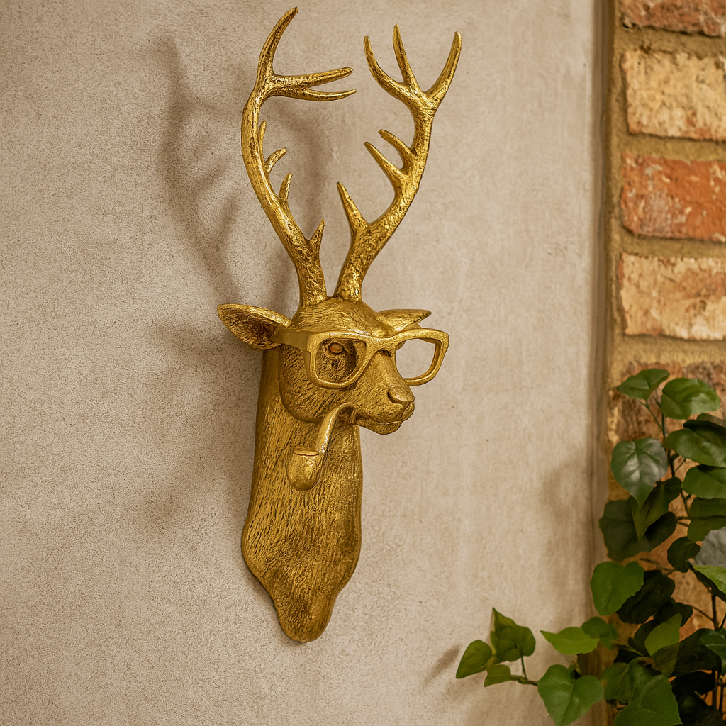 Rustic Wooden Animal Head Wall Decor - Cofik