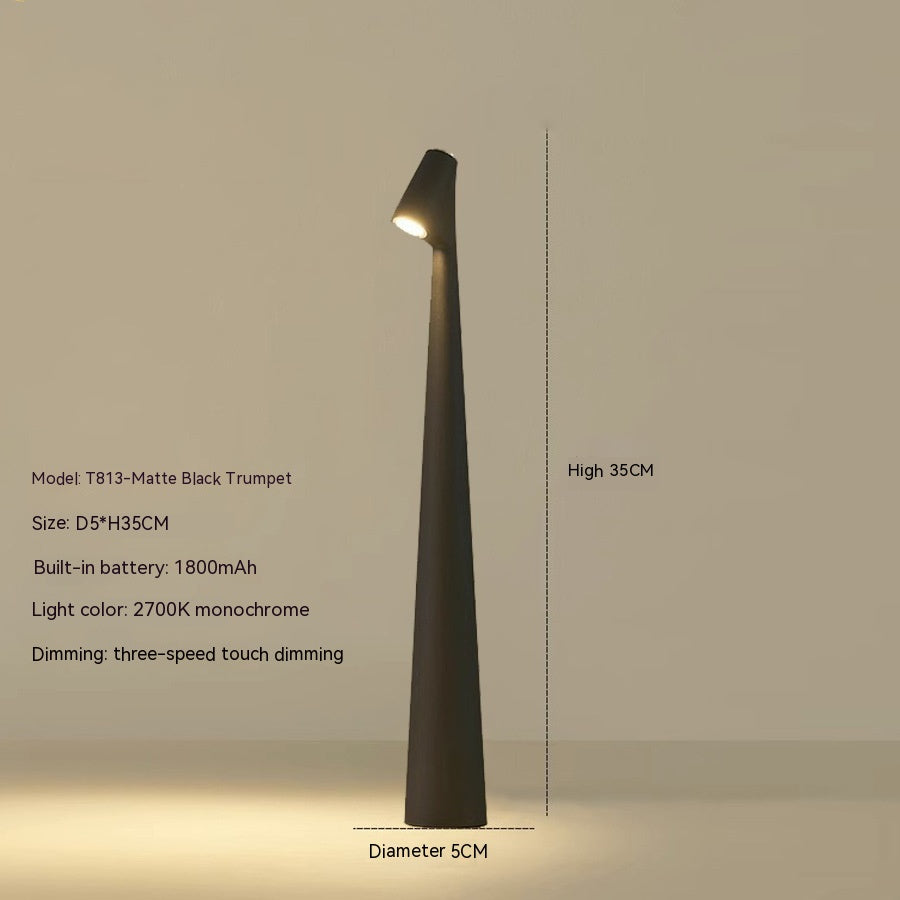 Contemporary Red Metal Desk Lamp