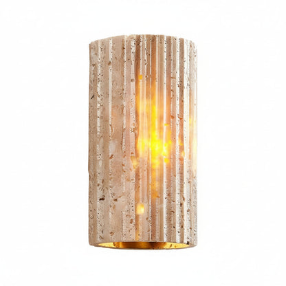 Slim LED Wall Light - Natural Stone Finish