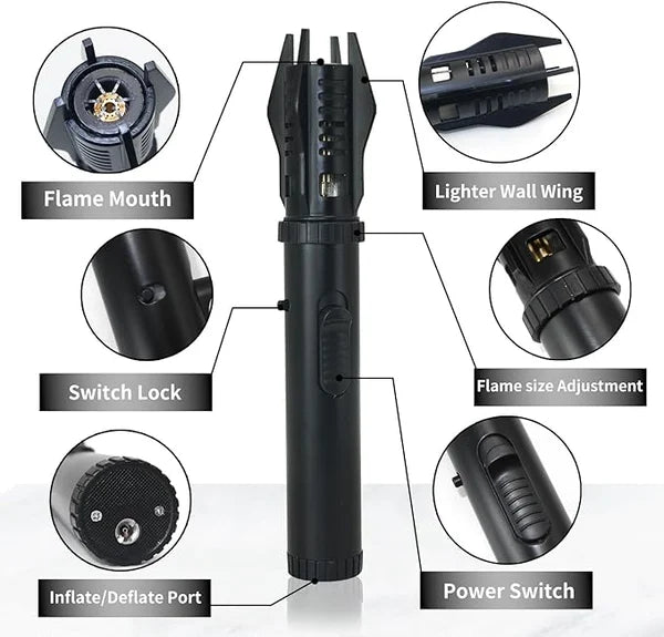 Compact Safety Lighter with Flashlight for Protection