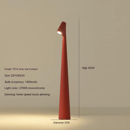 Contemporary Red Metal Desk Lamp