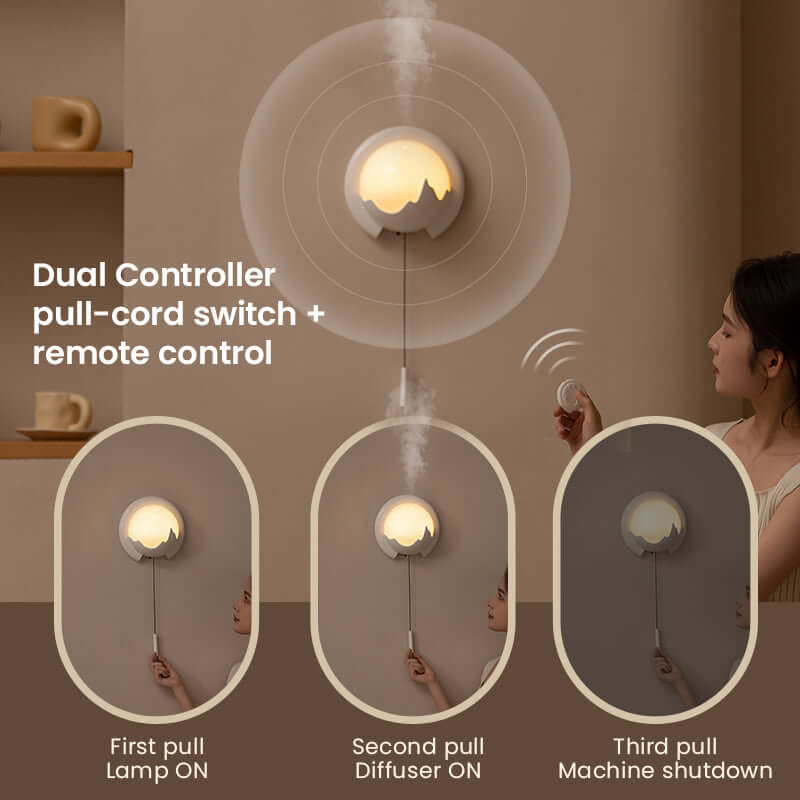Compact LED Aroma Diffuser Night Lamp Humidifier