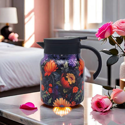Classic Floral Design Tea Infuser Thermos