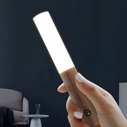Compact Wooden LED Wall Lamp with Motion Sensor