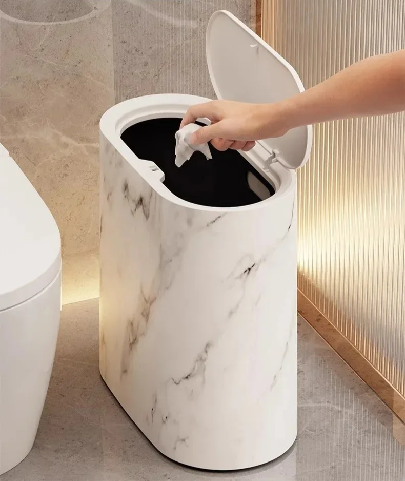 Elegant Stone Pattern Waste Bin