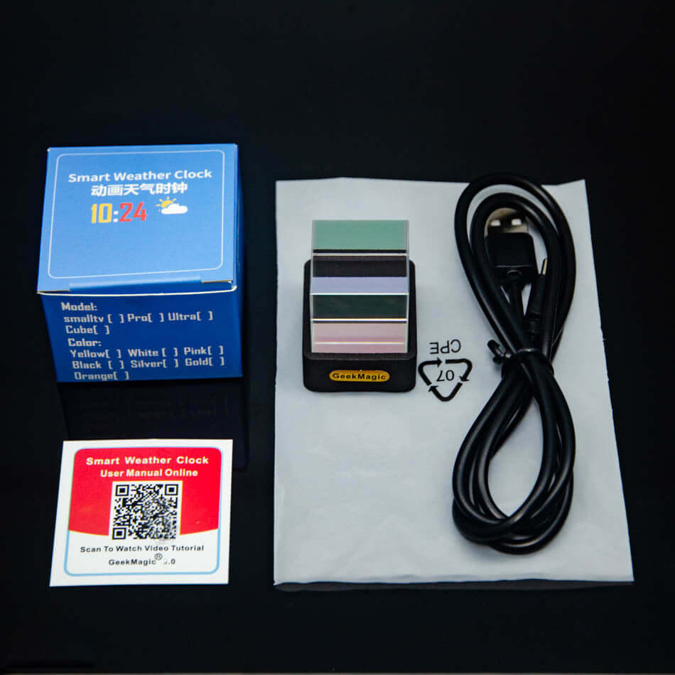 Compact Digital WiFi Weather Clock Display