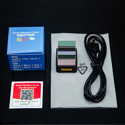 Compact Digital WiFi Weather Clock Display