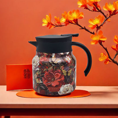 Classic Floral Design Tea Infuser Thermos