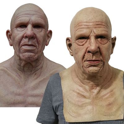 Spooky Old Man Mask - Realistic Halloween Latex Mask