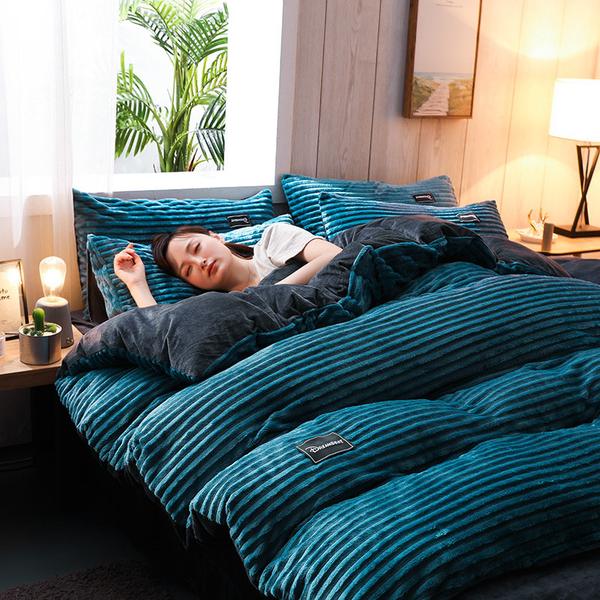 Plush Textured Corduroy Bedding Set