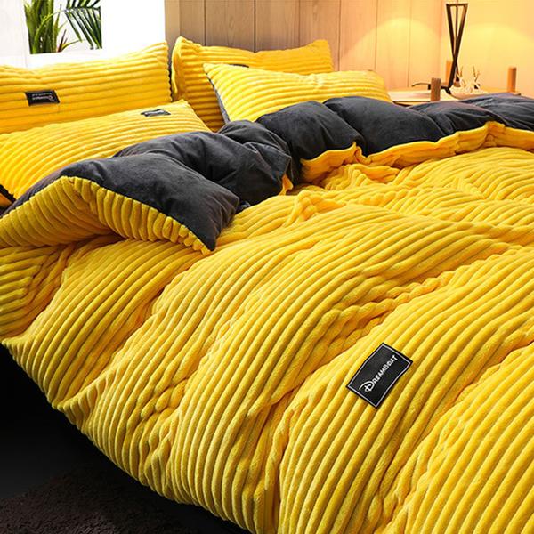 Plush Textured Corduroy Bedding Set - Cofik