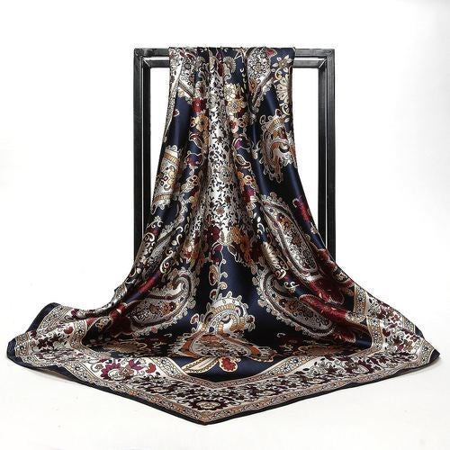 Big Soft Lightweight Square Silk Scarf