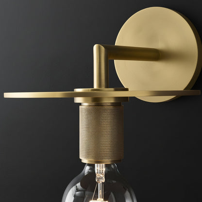 Contemporary Gold Glass LED Wall Light