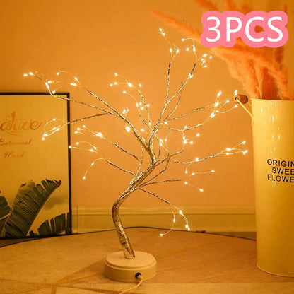 Warm Copper String Bedroom Lamp