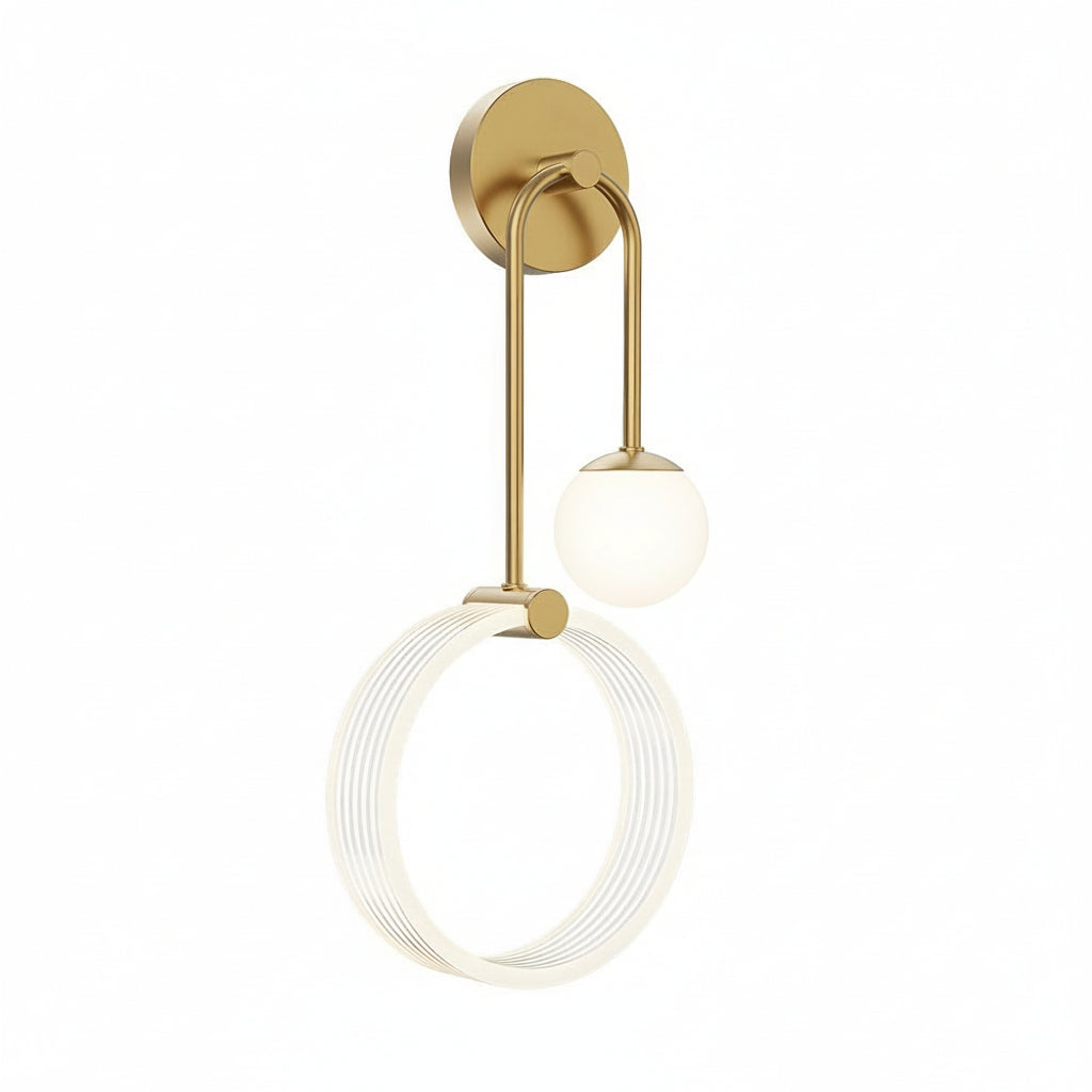 Contemporary 2-Light Gold Wall Lamp - Cofik