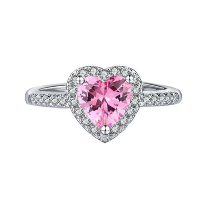 Sparkling Heart Diamond Engagement Ring