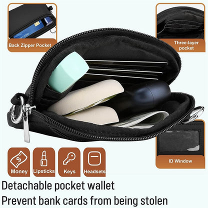 Detachable Phone Crossbody Strap with Card Holder
