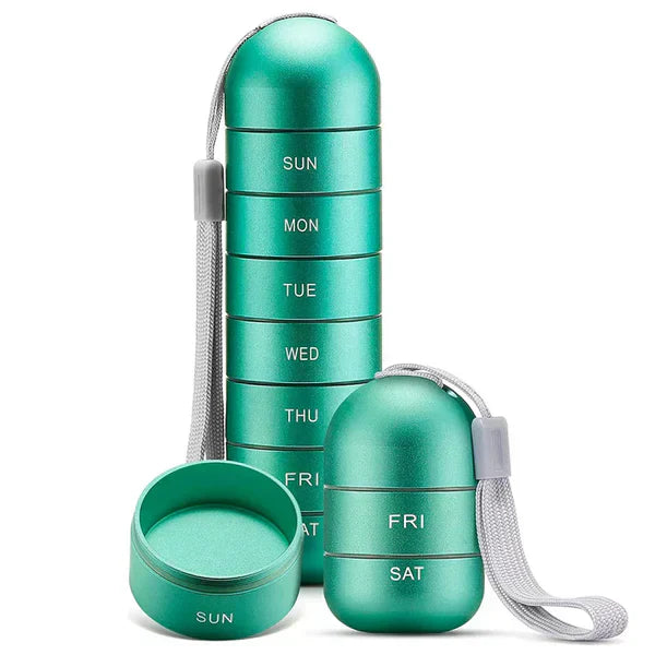 Waterproof Daily Pill Box with 7 Day Organizer