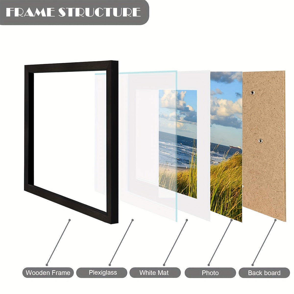 Modern Wooden Picture Frame Set - Cofik