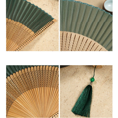 Natural Bamboo Silk Handheld Fan