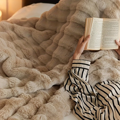 Soft Rabbit Plush Throw Blanket