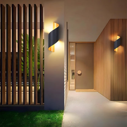 Modern Spiral LED Outdoor Wall Light