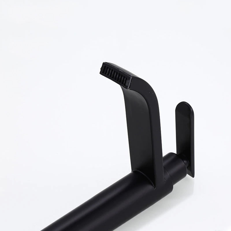 Sleek Black One-Handle Kitchen Faucet