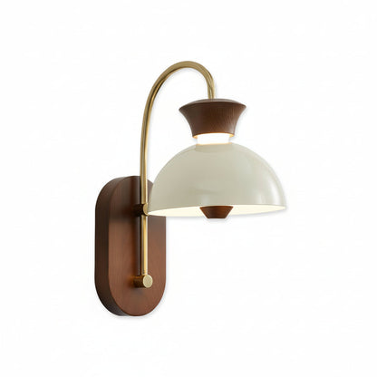 Rustic Wooden Wall Light - Adjustable LED Sconce