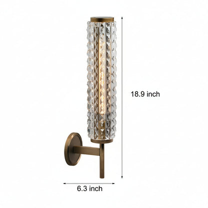 Contemporary Copper Glass LED Wall Light