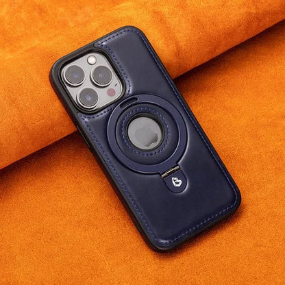 Slim Magnetic iPhone Case with Hidden Ring Stand