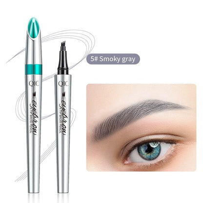 Easy Use Waterproof Brow Pen 4 Tip Tattoo Eyebrow Pencil