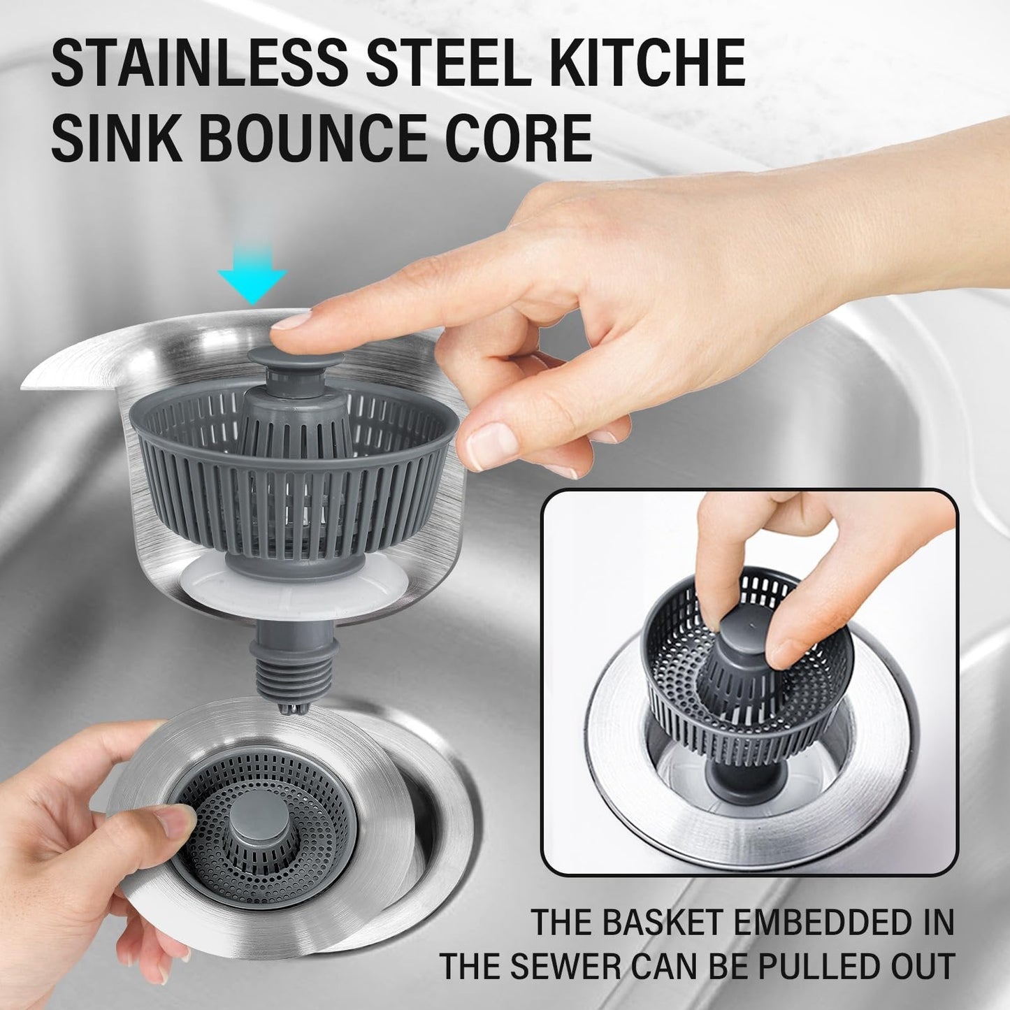 Improved Kitchen Sink Basket Drain Strainer