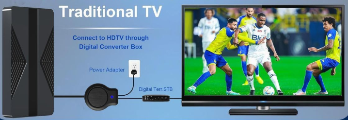 Easy Indoor TV Antenna with Base