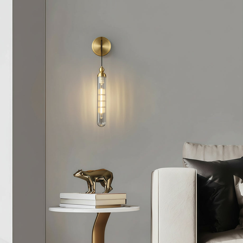 Simple Brass Glass Pendant Light Fixture