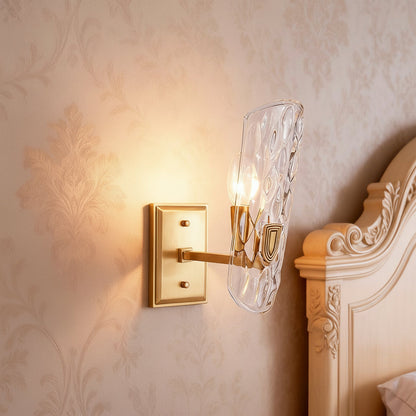 Elegant Brass Glass Wall Light - Cofik