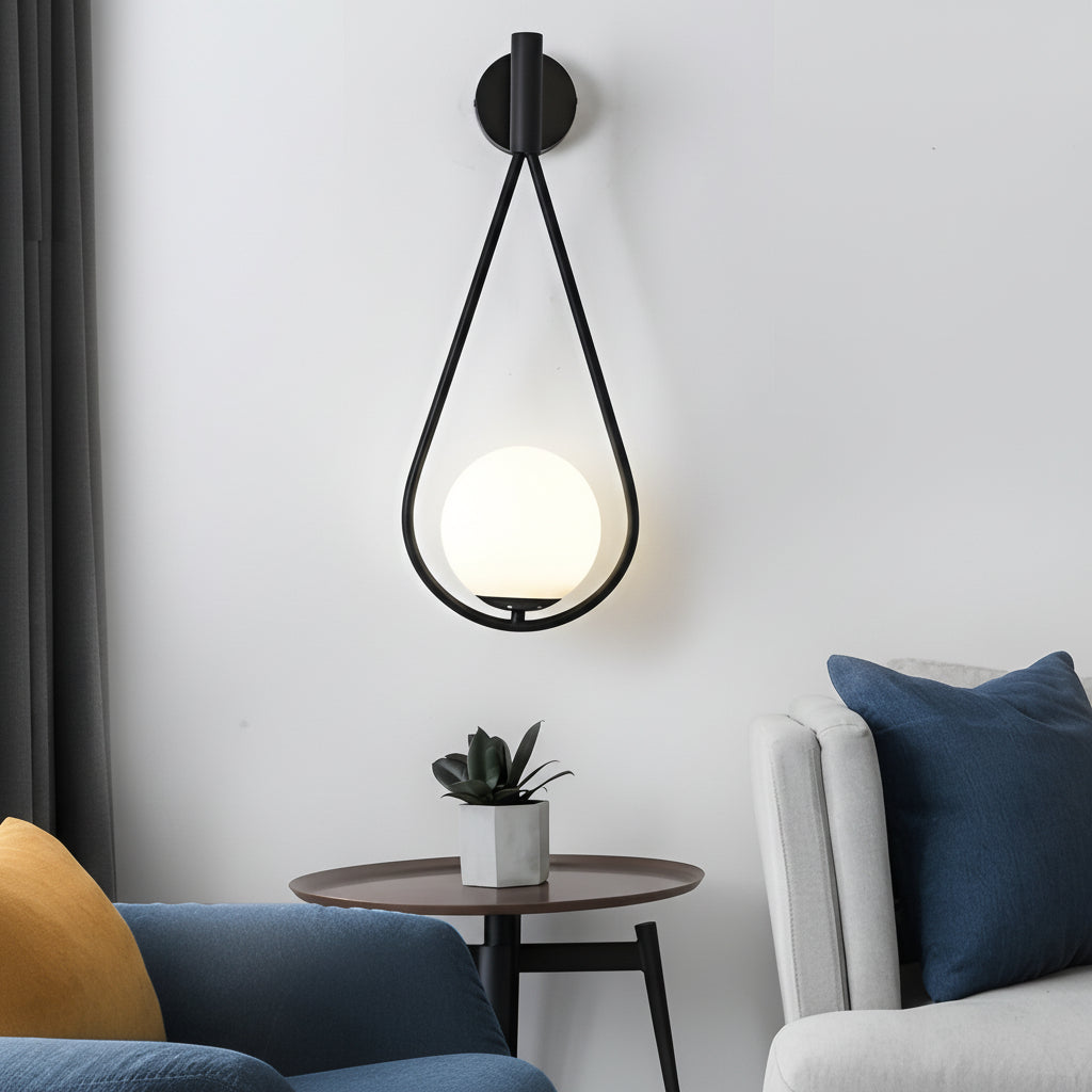 Modern Glass LED Wall Light Fixture