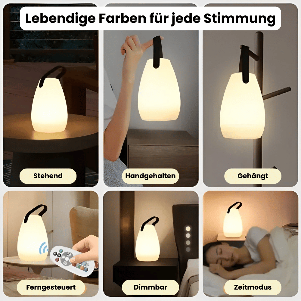 Compact Outdoor LED Table Light with Remote
