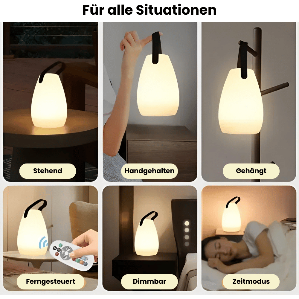 Compact Outdoor LED Table Light with Remote