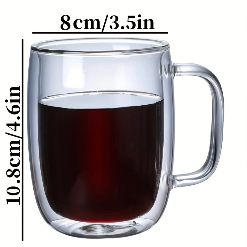 Insulated Double Layer Glass Coffee Mug