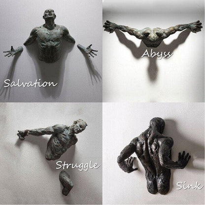Modern Abstract Wall Art Decor Resin Sculpture