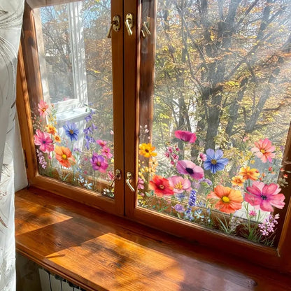 Vibrant Flower Vinyl Window Decal