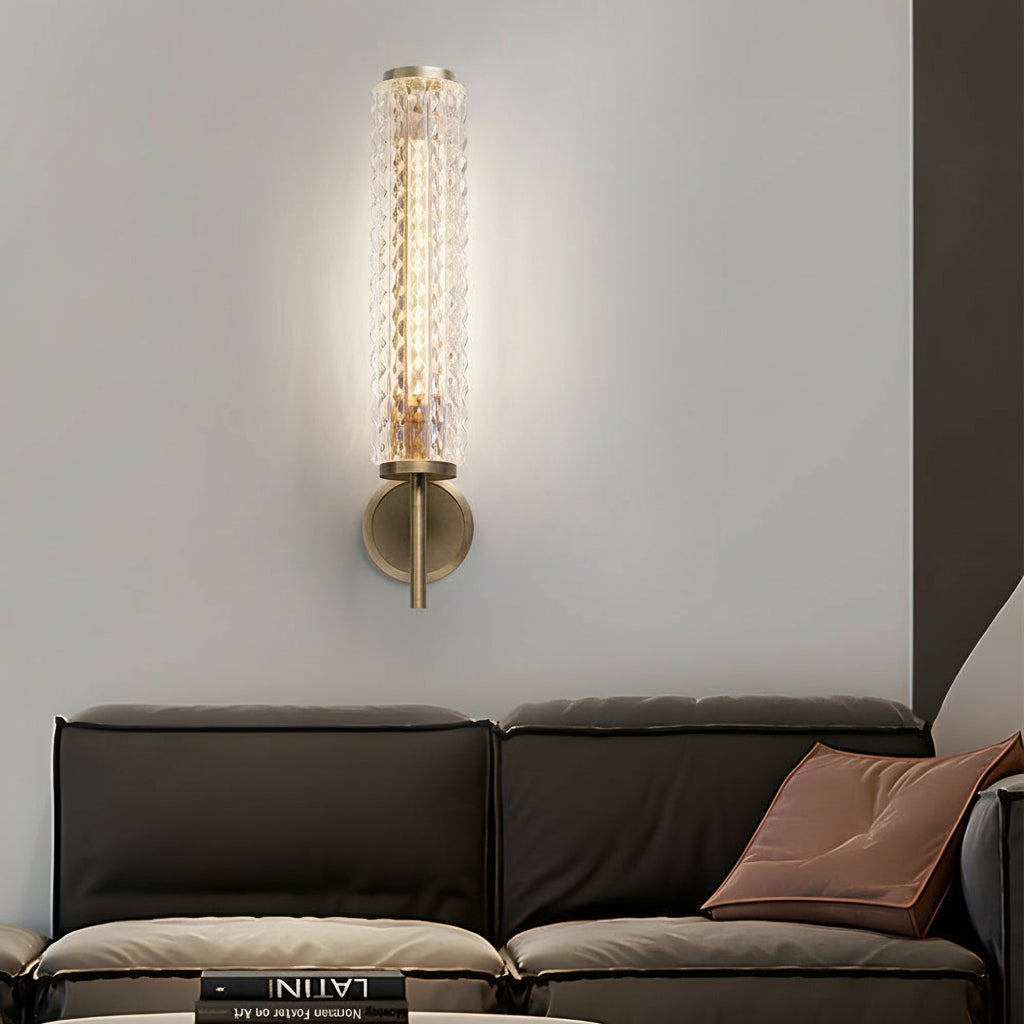 Contemporary Copper Glass LED Wall Light